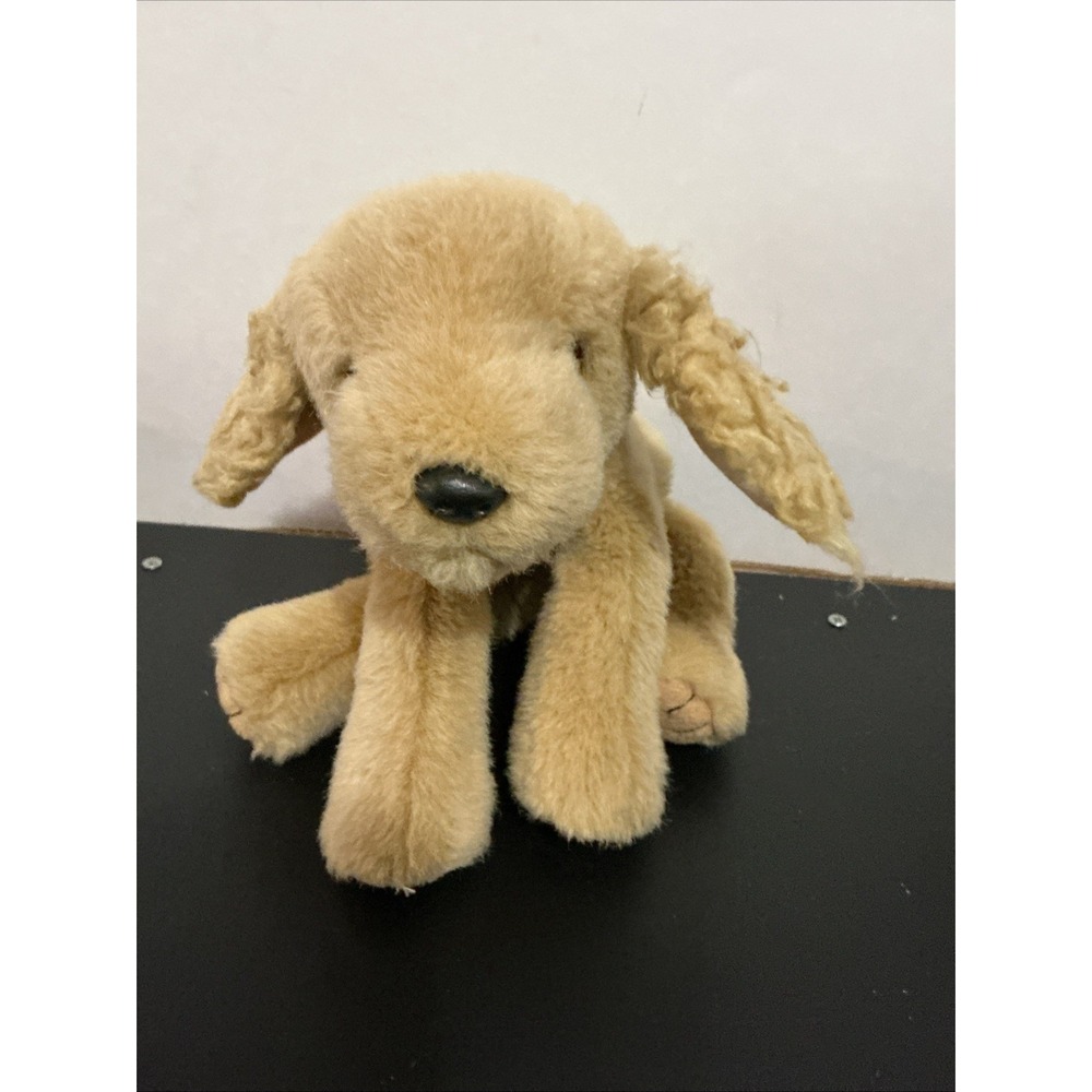 Ty Classic Corky Dog Cocker Spaniel Beanie Buddy Tan Curly Ears Plush 1996